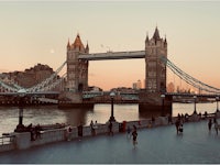 tower bridge in london at sunset